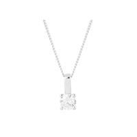 9ct White Gold 0.25ct Brilliant Cut Pendant