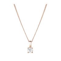 9ct Rose Gold 0.15ct Brilliant Cut Pendant