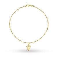 9ct Yellow Gold Diamond Charm Bracelet