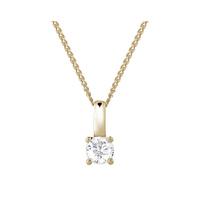 9ct Yellow Gold 0.15ct Brilliant Cut Pendant