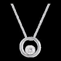 9ct Gold 0.20ct Floating Diamond Pendant