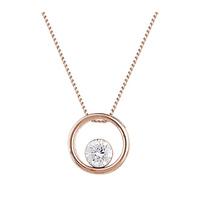 9ct Rose Gold 0.20ct Floating Diamond Pendant