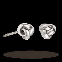 9ct White Gold Small Knot Stud Earrings