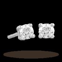 9ct Gold 0.40ct 4 Claw Diamond Earrings