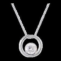 9ct Gold 0.30ct Floating Diamond Pendant