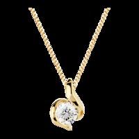 9ct gold 025ct wrapped in love diamond pendant