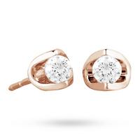 9ct Rose Gold 0.20ct Tension Set Diamond Earrings