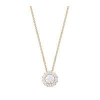 9ct Yellow Gold 0.30ct Diamond Halo Pendant