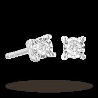 9ct Gold 0.10ct Brilliant Cut Diamond Earrings