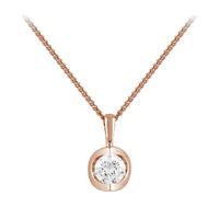 9ct Rose Gold 0.25ct Diamond Set Pendant