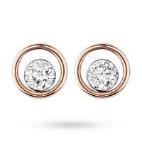 9ct Rose Gold 0.40ct Floating Diamond Earrings