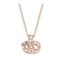 9ct Rose Gold 0.15ct Diamond Knot Pendant