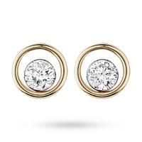 9ct Yellow Gold 0.40ct Floating Diamond Earrings