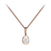 9ct rose gold 008ct tension set diamond pendant