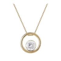 9ct Yellow Gold 0.30ct Floating Diamond Pendant