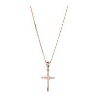 9ct Yellow Gold 0.11ct Diamond Cross Pendant