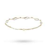 9ct Yellow Gold 0.33ct Diamond Bracelet