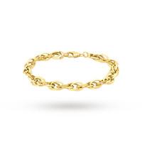9ct Yellow Gold Triangle Tube Prince Of Wales Bracelet
