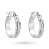 9ct White Gold Hoop Earrings