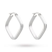 9ct White Gold Hoop Earrings