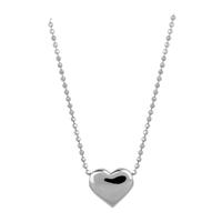 9ct white heart pendant