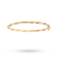 9ct Yellow Gold Texture & Polish Bangle