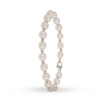 9ct gold 7 75mm pearl bracelet