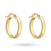 9ct Yellow Gold 15mm Hoop Earrings