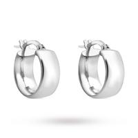 9ct White Gold Hoop Earrings