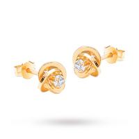 9ct yellow gold knot earrings