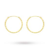 9ct Yellow Gold 18mm Hoop Earrings