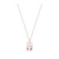 9ct Rose Gold Morganite Oval Pendant