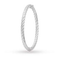 9ct White Gold Twist Bangle