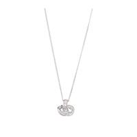 9ct White Gold 0.15ct Diamond Knot Pendant