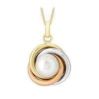 9ct Three Colour Gold Pendant