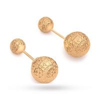 9ct Rose Gold 6-10mm Double Ball Stud Earrings