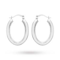 9ct white gold hoop earrings