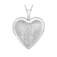 9ct White Gold St Christopher Heart Shaped Locket
