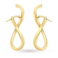 9ct Yellow Gold Wave Drop Earrings