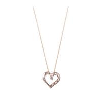 9ct Rose Gold Diamond Set Heart Pendant