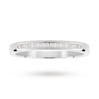 9ct white gold 015ct channel set diamond ring