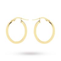 9ct yellow gold hoop earrings