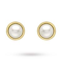 9ct Yellow Gold Cultured Pearl Stud Earrings