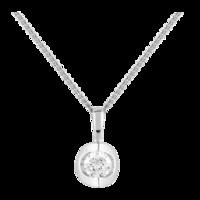 9ct Gold 0.15ct Tension Set Diamond Pendant