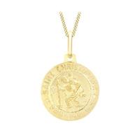 9ct Yellow Gold St Christopher Pendant