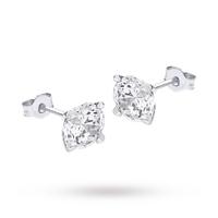9ct White Gold 8mm Cubic Zirconia Stud Earrings
