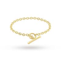 9ct Yellow Gold Oval Belcher T-Bar Bracelet