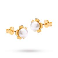 9ct Yellow Gold Fresh Water Pearl Stud Earrings