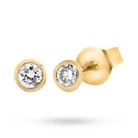 9ct Yellow Gold 0.21 Carat Diamond Stud Earrings