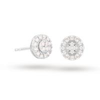 9ct White Gold 0.30cttw Diamond Round Cluster Earrings